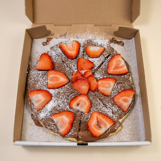 Nutella Pizza with Strawberries