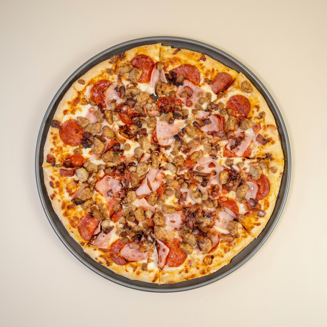 Extra Large Meat Lovers Combo Pizza.