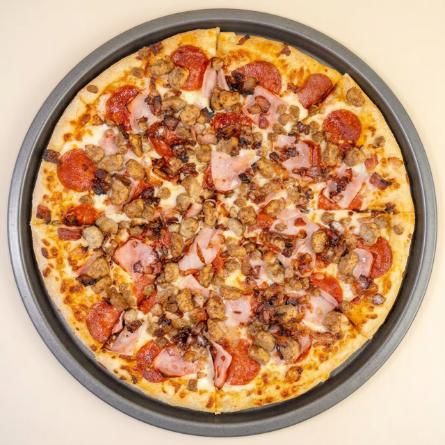 Small Meat Lovers Pizza.