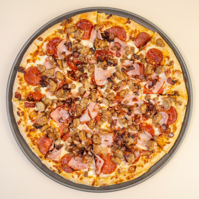 Medium Meat Lovers Pizza.